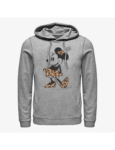 Pánská mikina Merch Disney Classics Mickey & Friends - Leopard Mouse Unisex Hoodie Heather Grey