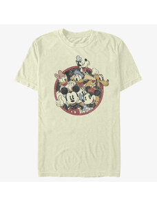Pánské tričko Merch Disney Classics Mickey Classic - Retro Groupie Unisex T-Shirt Natural