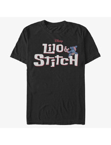 Pánské tričko Merch Disney Classics Lilo & Stitch - Stitch with Logo Unisex T-Shirt Black