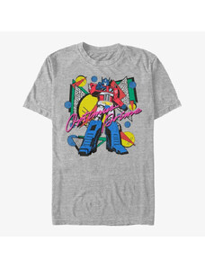 Pánské tričko Merch Hasbro Vault Transformers - Eighties Optimus Unisex T-Shirt Heather Grey