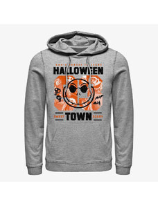 Pánská mikina Merch Disney Classics Nightmare Before Christmas - Halloweentown College Unisex Hoodie Heather Grey