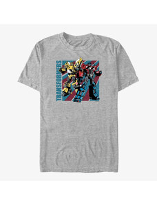 Pánské tričko Merch Hasbro Vault Transformers - Transform Merica Unisex T-Shirt Heather Grey