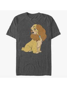 Pánské tričko Merch Disney Classics Lady & The Tramp - Lady Vintage Unisex T-Shirt Dark Heather Grey