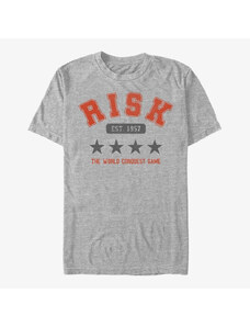 Pánské tričko Merch Hasbro Risk - Collegiate Risk Unisex T-Shirt Heather Grey