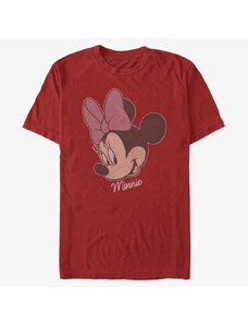 Pánské tričko Merch Disney Classics Mickey Classic - Minnie Big Face Distressed Unisex T-Shirt Red