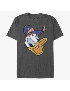 Pánské tričko Merch Disney Classics Mickey Classic - Donald Pattern Face Unisex T-Shirt Dark Heather Grey
