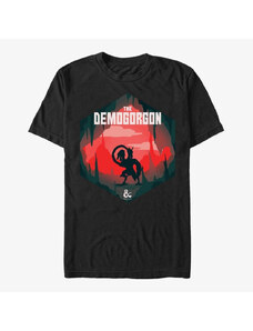 Pánské tričko Merch Dungeons & Dragons - The Demogorgan Hexagon Unisex T-Shirt Black