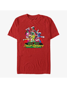 Pánské tričko Merch Hasbro Vault Power Rangers - Santa Rangers Unisex T-Shirt Red