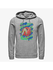 Pánská mikina Merch Hasbro Vault Nerf - Nerf Scribble Unisex Hoodie Heather Grey