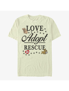Pánské tričko Merch Hasbro Pound Puppies - Love Adopt Rescue Unisex T-Shirt Natural