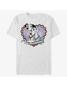 Pánské tričko Merch Disney Classics 101 Dalmatians - Pong And Perdita Unisex T-Shirt White
