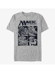 Pánské tričko Merch Magic: The Gathering - Four Box Unisex T-Shirt Heather Grey