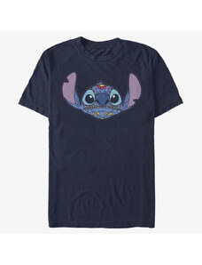 Pánské tričko Merch Disney Classics Lilo & Stitch - SUGAR SKULL STITCH Unisex T-Shirt Navy Blue