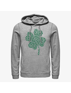 Pánská mikina Merch Disney Classics Mickey Classic - Shamrock Fill Unisex Hoodie Heather Grey