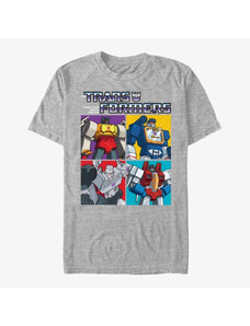 Pánské tričko Merch Hasbro Vault Transformers - Decepticon Box Unisex T-Shirt Heather Grey