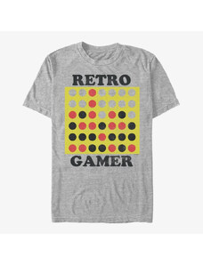 Pánské tričko Merch Hasbro Vault Connect Four - Retro Gamer Unisex T-Shirt Heather Grey