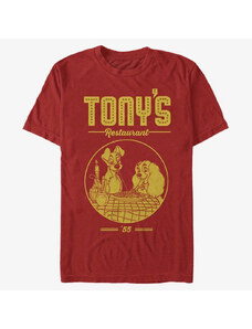 Pánské tričko Merch Disney Classics Lady & The Tramp - Tonys Restaurant Unisex T-Shirt Red