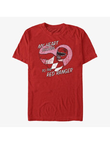 Pánské tričko Merch Hasbro Vault Power Rangers - Heart Belongs to Red Ranger Unisex T-Shirt Red