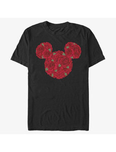 Pánské tričko Merch Disney Classics Mickey Classic - Mickey Mouse Roses Unisex T-Shirt Black