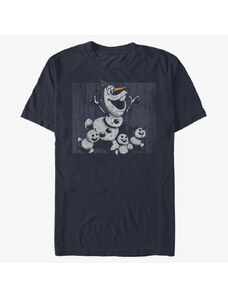 Pánské tričko Merch Disney Frozen - Olaf and Snowmies Unisex T-Shirt Navy Blue