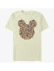 Pánské tričko Merch Disney Classic Mickey - Floral Mickey Head Unisex T-Shirt Natural