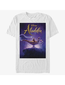 Pánské tričko Merch Disney Aladdin: Live Action - Aladdin Live Action Cover Unisex T-Shirt White