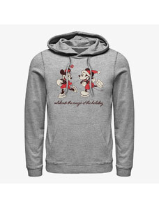 Pánská mikina Merch Disney Mickey Classic - Vintage Holiday Skaters Unisex Hoodie Heather Grey