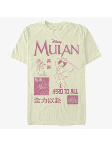 Pánské tričko Merch Disney Mulan - Mulan Grid Unisex T-Shirt Natural