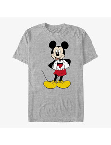 Pánské tričko Merch Disney Mickey And Friends - Mickey Love Unisex T-Shirt Heather Grey