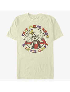 Pánské tričko Merch Disney Classic Mickey - A Little Goofy Unisex T-Shirt Natural