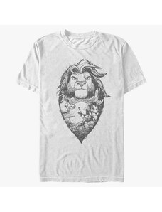 Pánské tričko Merch Disney The Lion King - The Lino King Unisex T-Shirt White