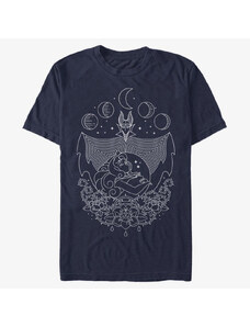 Pánské tričko Merch Disney Sleeping Beauty - Maleficent Geo Line Unisex T-Shirt Navy Blue