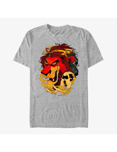 Pánské tričko Merch Disney The Lion King - SCARIFY Unisex T-Shirt Heather Grey
