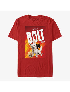 Pánské tričko Merch Disney Bolt - Bolt Poster Unisex T-Shirt Red