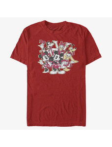 Pánské tričko Merch Disney Mickey Classic - Sensational Holiday Unisex T-Shirt Red