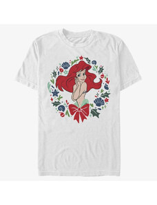 Pánské tričko Merch Disney The Little Mermaid - Festive Ariel Unisex T-Shirt White