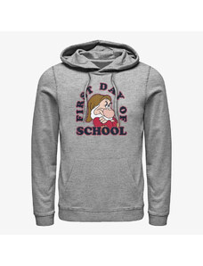 Pánská mikina Merch Disney Snow White and the Seven Dwarfs - Grumpy First Day Unisex Hoodie Heather Grey