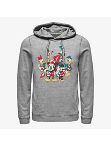 Pánská mikina Merch Disney Mickey Classic - HOLIDAY GROUP Unisex Hoodie Heather Grey