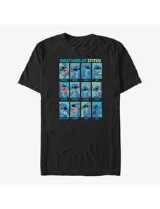Pánské tričko Merch Disney Lilo & Stitch - Stitch Emotion Unisex T-Shirt Black