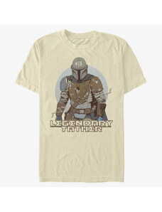 Pánské tričko Merch Star Wars: The Mandalorian - Lone Father Men's T-Shirt Natural
