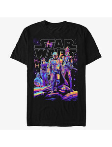 Pánské tričko Merch Star Wars: Mandalorian - Light It Up Men's T-Shirt Black