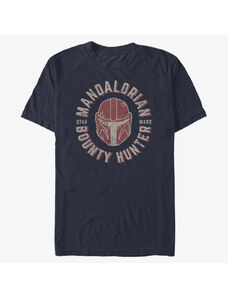 Pánské tričko Merch Star Wars: Mandalorian - Lone Wolf Men's T-Shirt Navy Blue