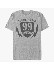 Pánské tričko Merch Star Wars: The Bad Batch - Clone Force Badge Men's T-Shirt Heather Grey