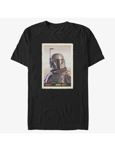 Pánské tričko Merch Star Wars: The Mandalorian - Fett Card Men's T-Shirt Black