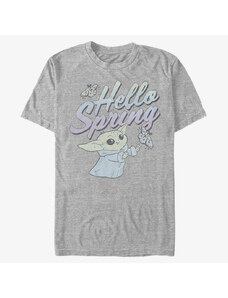 Pánské tričko Merch Star Wars: The Mandalorian - Hello Spring Men's T-Shirt Heather Grey