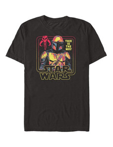 Pánské tričko Merch Star Wars: Mandalorian - The Protector Men's T-Shirt Black