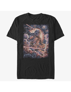 Pánské tričko Merch Star Wars: The Mandalorian - Mando Painted Starries Men's T-Shirt Black