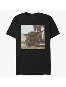 Pánské tričko Merch Star Wars: The Mandalorian - Tiny Green Men's T-Shirt Black