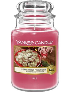 Yankee Candle vonná svíčka Classic ve skle velká Peppermint Pinwheels 623 g