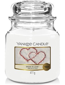 Yankee Candle vonná svíčka Classic ve skle střední Snow In Love 411 g